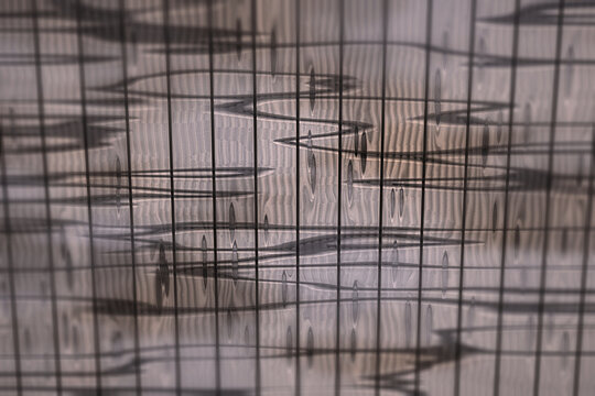 abstract grid pattern with wavy distortions
