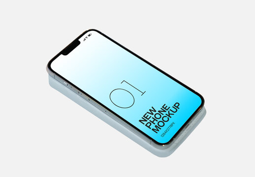 Modern Angled Smartphone Mockup