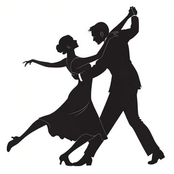 dancers silhouette vector