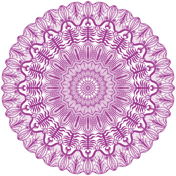 pink round lace doily pattern