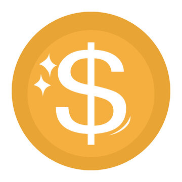 coin dollar money gold finance currency payment business icon