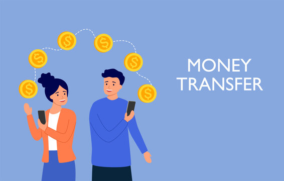 People send and receive money through mobile app, Electronic wallet, Mobile bank transaction, Secure money transfer gateway, Digital banking mobile app
