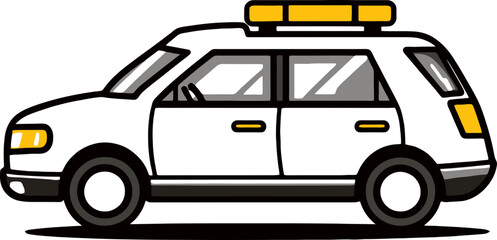 Police Sedan Patrol Car Illustration © Gmed