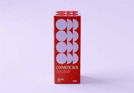 Tall Cosmetic Box Mockup