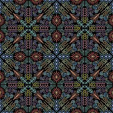 Tribal ethnic geometric pattern background