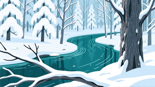 winter forest landscape