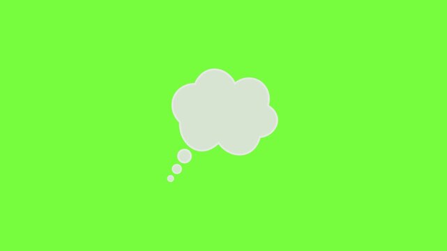 Comics Think Bubble green screen animation.