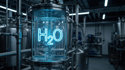 Fototapeta premium Clean water technologies modern industrial laboratory support sustainable treatment research and efficient resource management for future