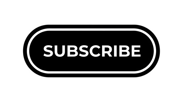 Black and white subscribe button with rounded corners