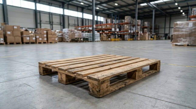 Empty wooden pallet warehouse staffing shortages logistics storage supply chain challenge