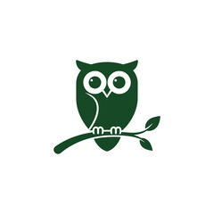 Fototapeta premium Owl On Branch Logo