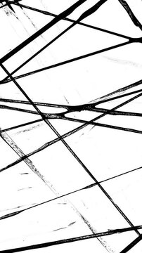 [Vertical 9:16 ]Abstract Black and White Ink Line Grunge Overlay Background　loop
