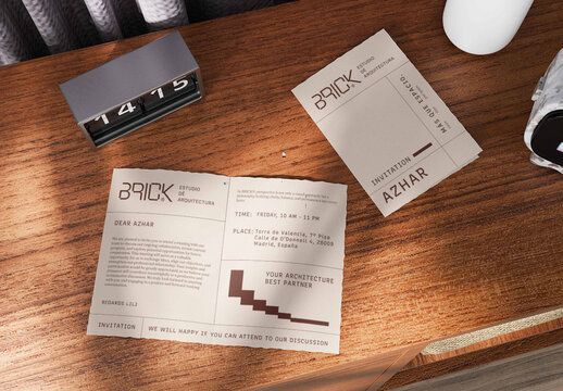 Premium Invitation Card Mockup