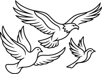 Obraz premium vector illustration of a dove
