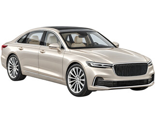 Naklejka premium High quality car mockup a luxurious beige sedan for automotive presentations marketing materials and realistic visualizations isolated on transparent background