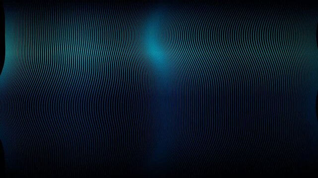 Abstract blue moire pattern background, cinematic dark teal light leak video, wavy digital texture with subtle motion for technology overlays