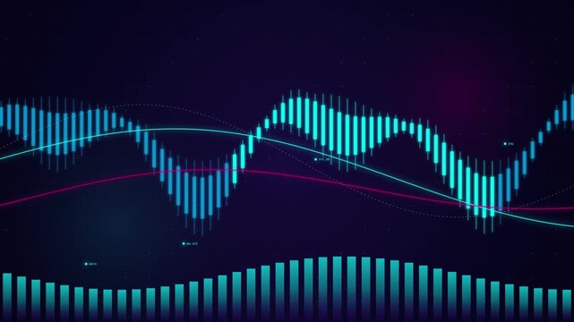 Digital gear mechanism animation: technology concept with rotating cogs and glowing data network connections
