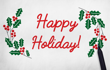 Naklejka premium Merry Christmas Family Time Celebration Holiday Concept