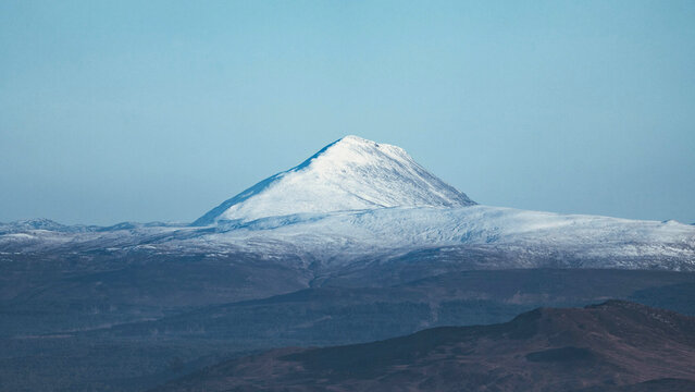View of Stob Dearg at Glen Coe in the Scottish highlands, UK