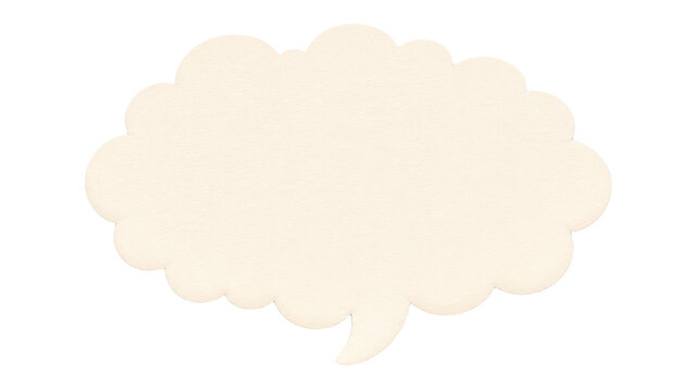 Blank thought bubble speech balloon isolated on transparent background