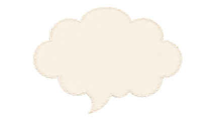 Fototapeta premium A beige speech bubble isolated on transparent background