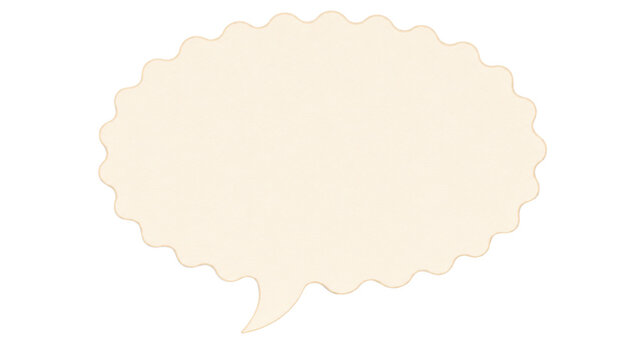 Blank speech bubble isolated on transparent background