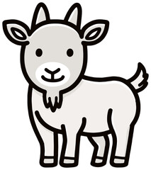Fototapeta premium CuteGoat Standing Front View