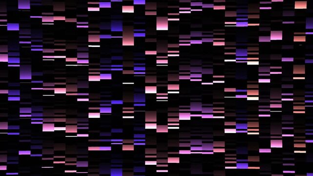 Abstract Digital Glitch Effect Background with Moving Rectangles.