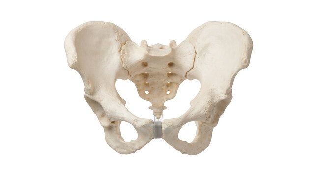 Pelvis skeleton isolated on transparent background