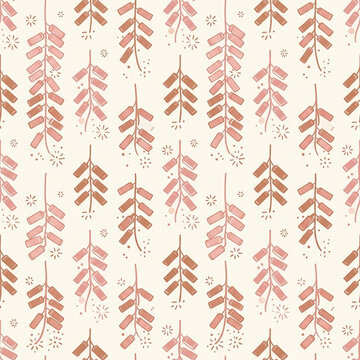Firecracker String Seamless Pattern in Blush and Rose Gold Festive Icon Lunar New Year Background