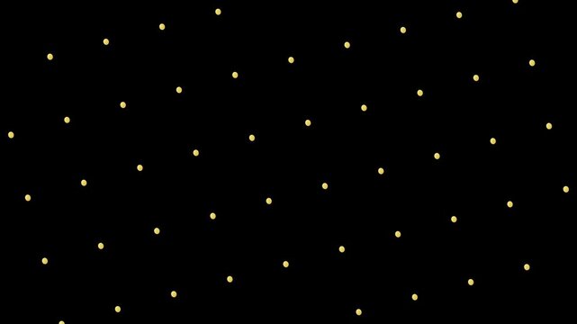 Abstract dark grid background with geometric square tiles shifting and revealing glowing golden dots in motion for modern digital design presentations