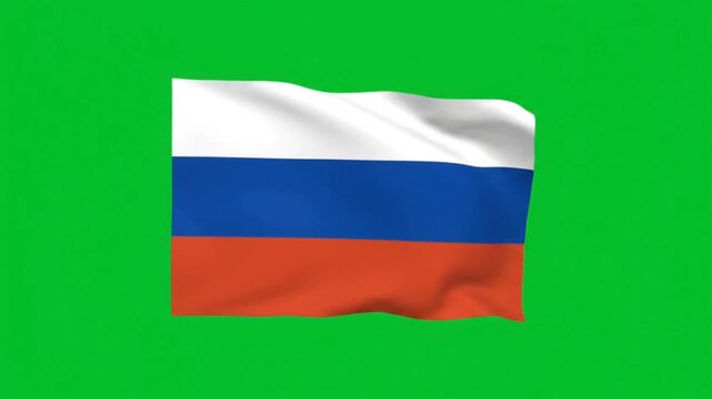 Russia flag waving animation