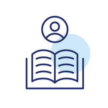 Book reading preferences, e-library membership. Pixel perfect, editable stroke vector icon