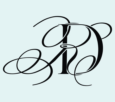 R and D Alphabet Logo Letter Logogram