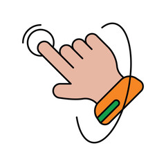 Fototapeta premium Tap gesture icon with white background vector stock illustration