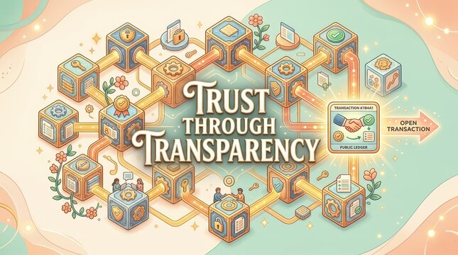Blockchain Technology Concept: Trust Through Transparency in Digital Transactions