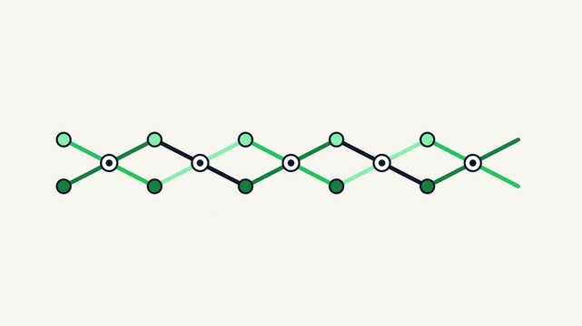 Abstract geometric pattern with connected dots and lines in motion.