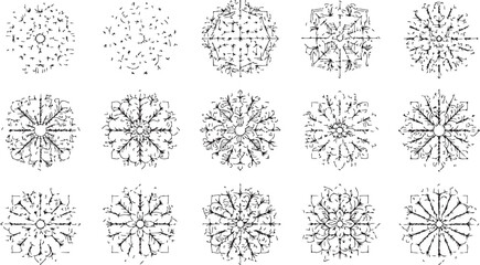 Obraz premium Close-up of a colorful floral mandala artwork on a white background for design projects