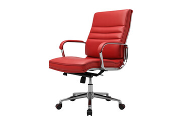 Obraz premium Scarlet office chair with chrome armrests and wheels