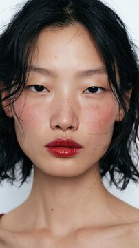 Fashion model of Chinese ethnicity