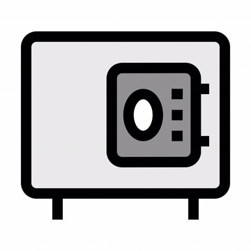 Brankas Color style, animation icon for social media, presentations, videos, websites, etc. No background, Alpha channel.	
