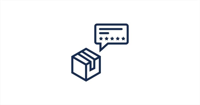 Product Review Package Motion Icon Line