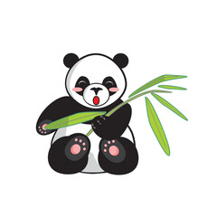 panda with bamboo © Retno