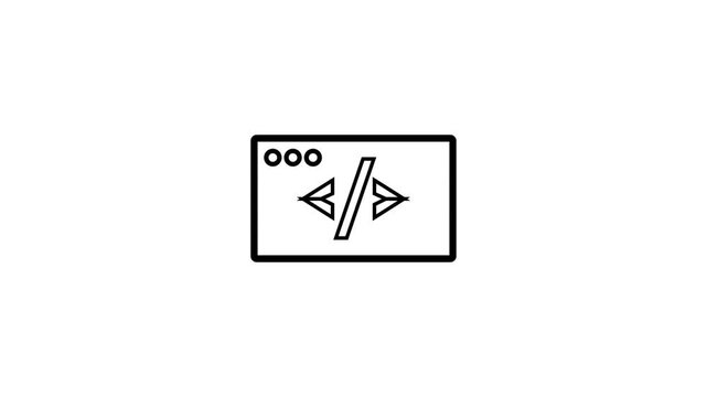 Minimalist white media control icon featuring previous and next skip symbols with a slash on a White background.