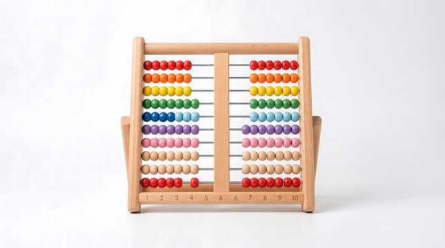 Colorful Wooden Abacus Counting Toy for Educational Learning and Basic Mathematics