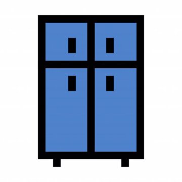 Refrigerator Color style, animation icon for social media, presentations, videos, websites, etc. No background, Alpha channel.	
