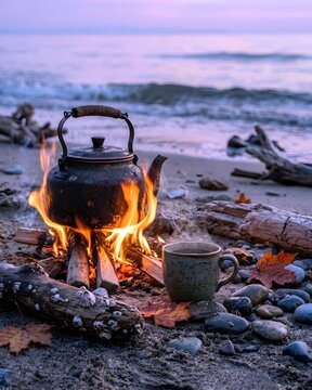 kettle on the fire