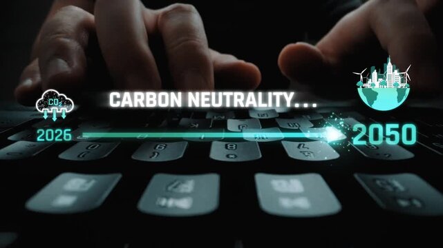 Carbon neutrality timeline illustrates carbon, neutrality, and reduction targets from 2024 to 2050 to support global sustainability and green initiatives Marrow