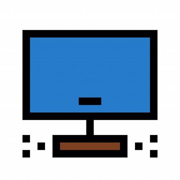 Television Color style, animation icon for social media, presentations, videos, websites, etc. No background, Alpha channel.	
