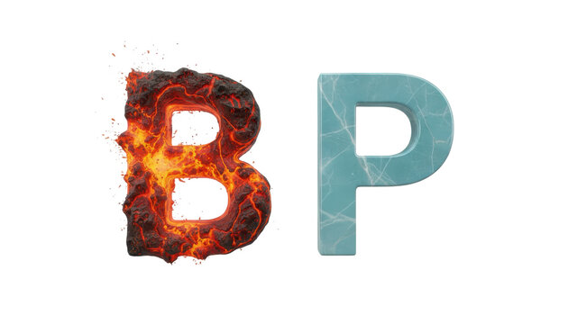 Fiery B and Icy P Letters